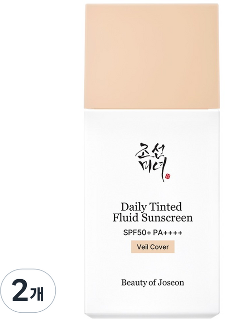 BeautyofJoseon 每日潤色防曬精華絲滑遮瑕霜 LN130 SPF50+ PA++++, 2個, 50ml