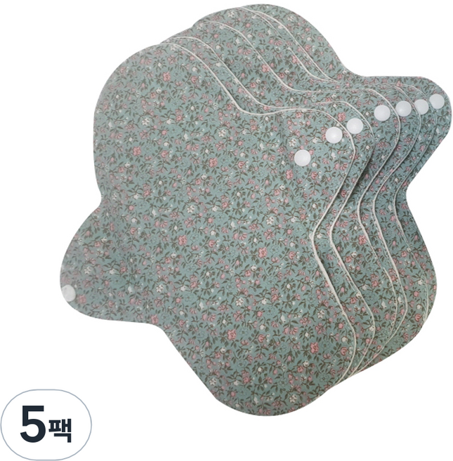 수미인 면 생리대 사랑초민트, 팬티라이너, 5개입, 5개