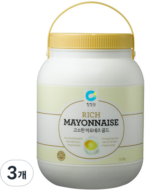 청정원 고소한 마요네즈 골드, 3.2kg, 3개