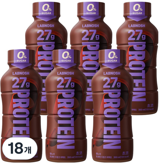랩노쉬 프로틴 드링크 퍼펙트 초코, 18개, 350ml