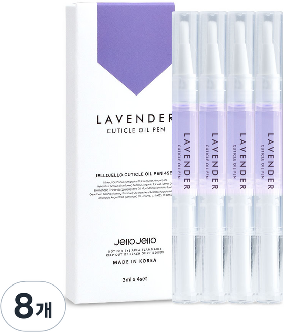 젤로젤로 큐티클 오일펜 라벤더, 3ml, 8개