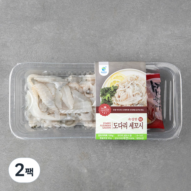 은하수산 숙성한 도다리 세꼬시 (냉장), 120g, 2팩 - 숙성회