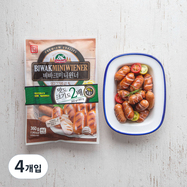 한성기업 비바크 미니윈너 비엔나 소시지, 360g, 4개입