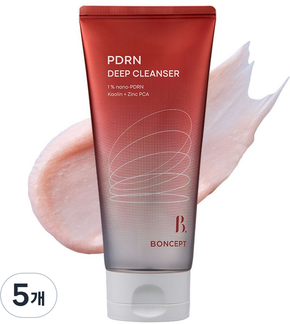 Boncept PDRN 深層潔面乳, 120g, 5個