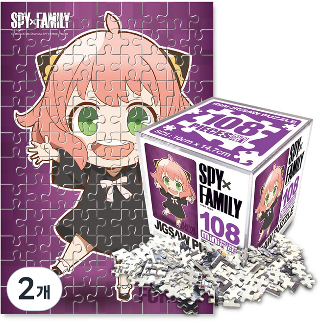 Haksanpub 鶴山文化社 SPY×FAMILY 間諜家家酒 拼圖 安妮亞佛傑 紫色, 108件, 2個, 混合色