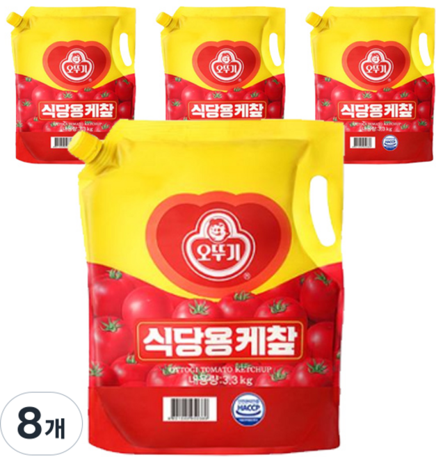 오뚜기 오리지널 식당용 케챂 스파우트팩, 3.3kg, 8개