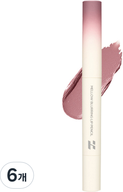 홀리카홀리카 멜로우 블러링 립펜슬 1.3g, 05 클레이로즈, 6개