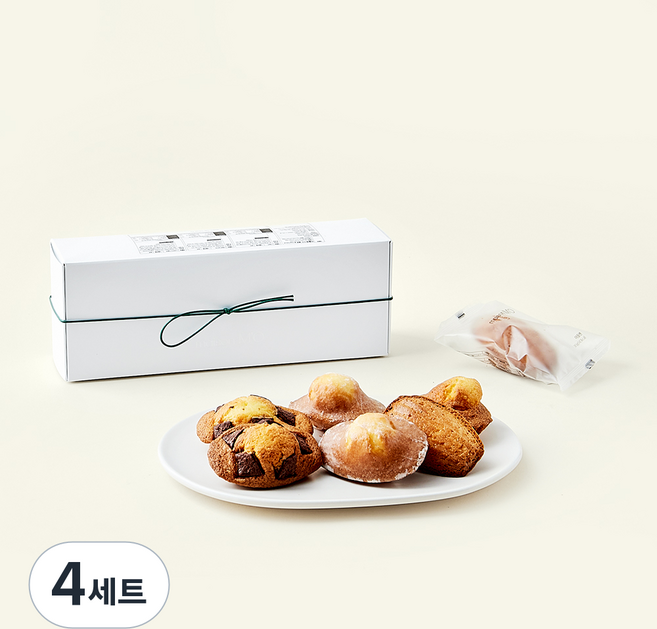 메종엠오 기본 마들렌 30g x 2개 + 마들렌 글라쎄 35g + 소금초코 마들렌 35g x 2개 선물세트, 4세트