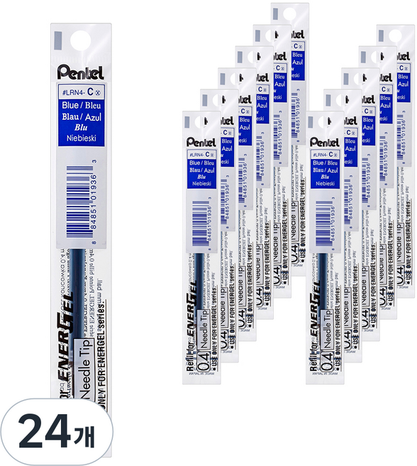 Pentel 飛龍文具 原子筆替芯 LRN4-C 0.4mm, 藍色, 24個