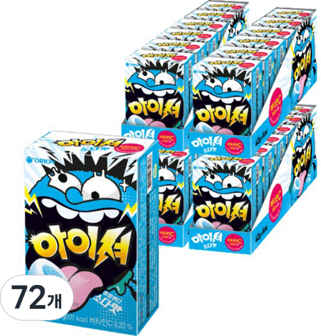 오리온 아이셔캔디 소다맛, 42g, 72개