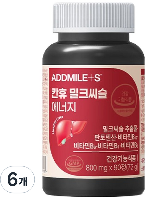 애드마일스 신풍제약 칸휴 밀크씨슬 에너지 72g, 6개, 90정