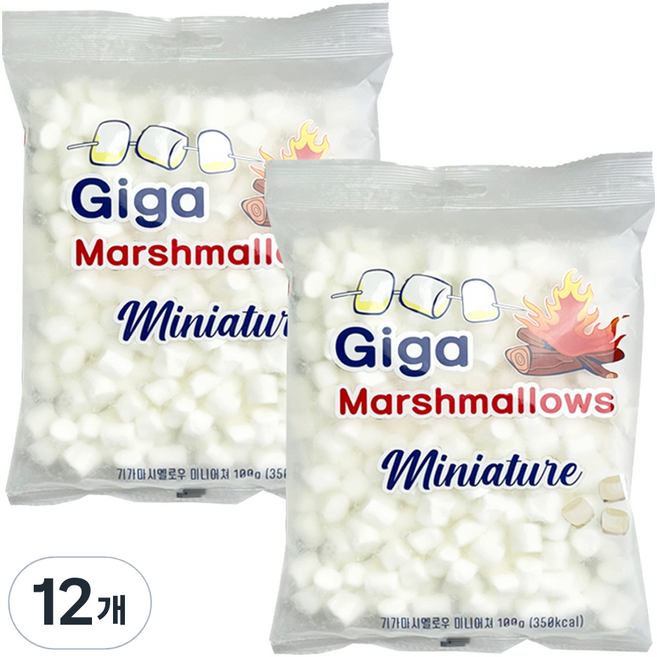 기가 마시멜로우 미니어쳐, 100g, 12개