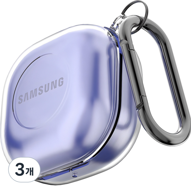 누아트 갤럭시 버즈 젤리케이스, 갤럭시버즈FE/버즈프로/버즈라이브/버즈2, 투명, 3개