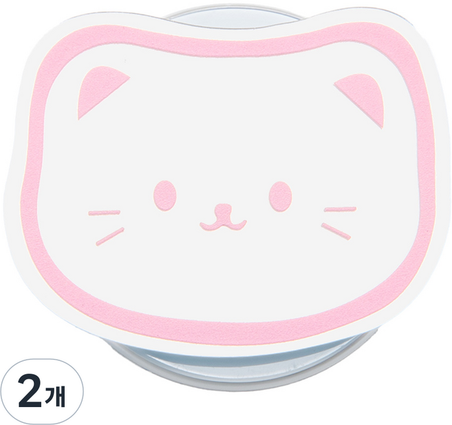 구스페리 동물 맥세이프 미러 스마트톡, 08 핑크야옹이, 2개