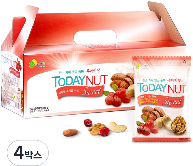투데이넛 스위트 견과세트 750g, 4박스