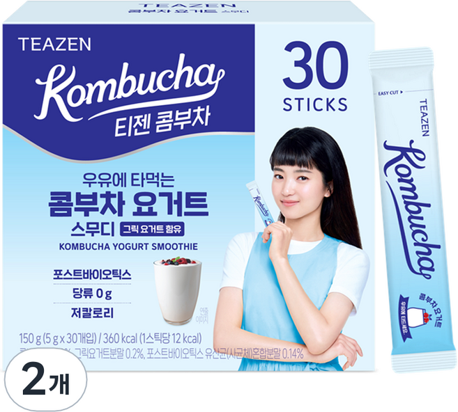 티젠 요거트 스무디 콤부차, 2개, 30개입, 5g