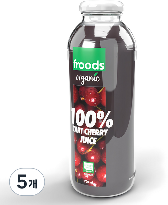 프루즈 유기농 타트체리 착즙주스, 700ml, 5개