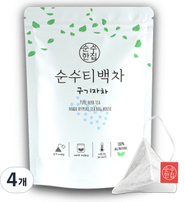 순수한집 구기자차 티백, 1g, 10개입, 4개