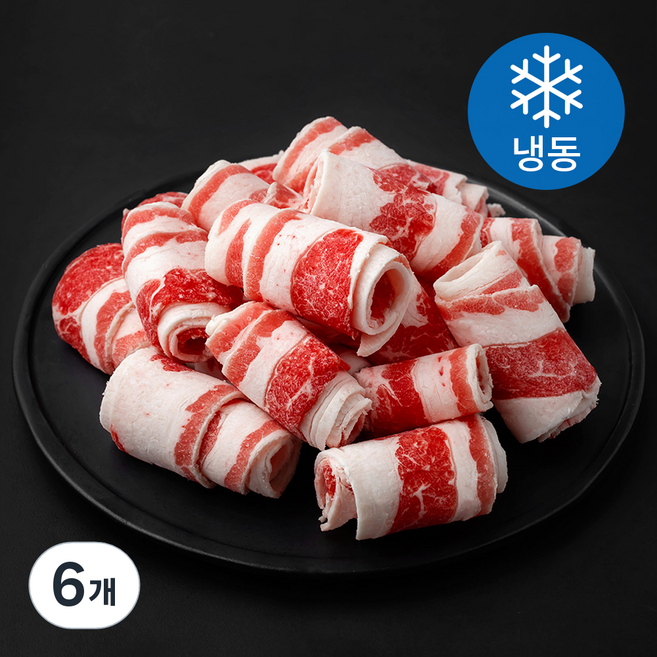 미국산 미트코리아 대패 우삼겹 (냉동), 6개, 800g