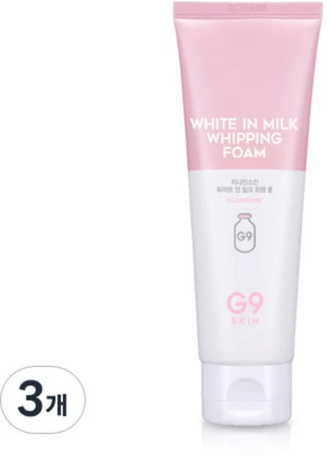 지나인스킨 화이트 인 밀크 휘핑 폼, 120ml, 3개 - 쿠팡