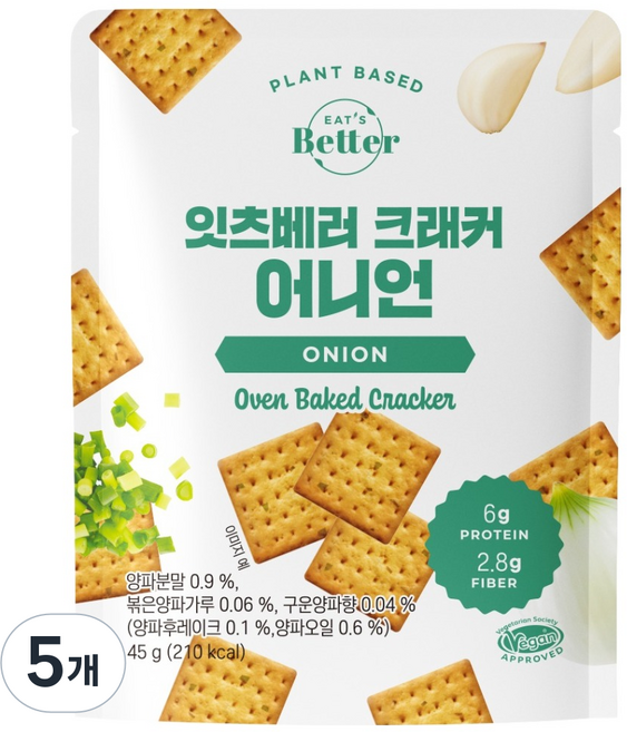 잇츠베러 크래커 어니언, 45g, 5개