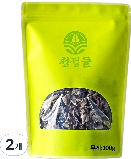 청정들 흑목이버섯, 2개, 100g