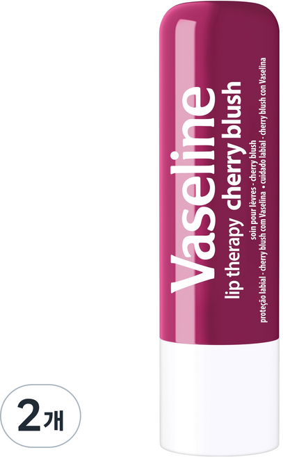 바세린 립 스틱, 체리 블러쉬 케어, 4.8g, 2개
