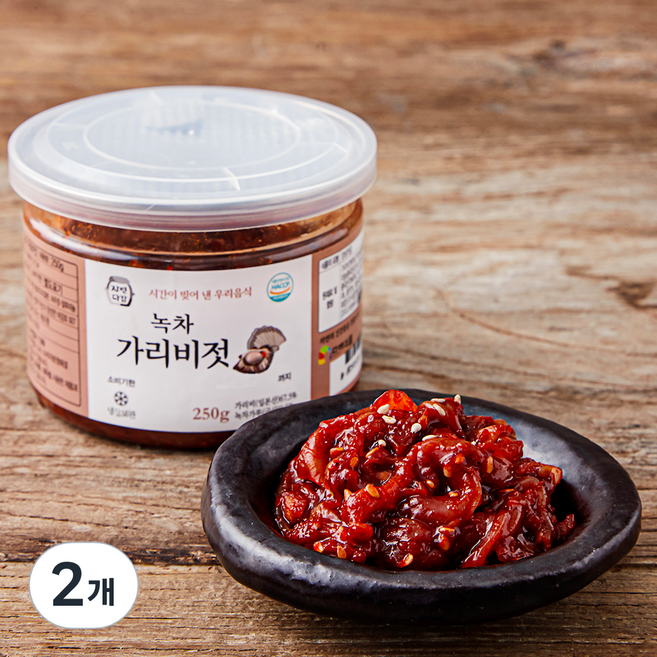 자연다감 녹차 가리비젓, 250g, 2개