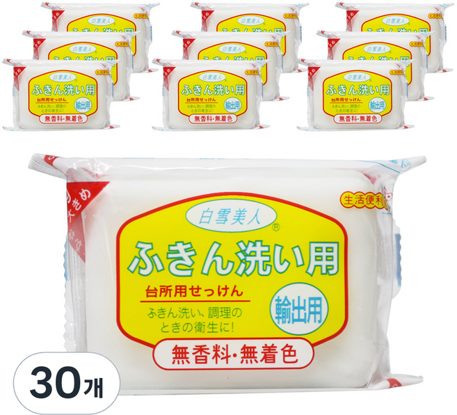 백설미인 행주 세탁비누, 150g, 30개