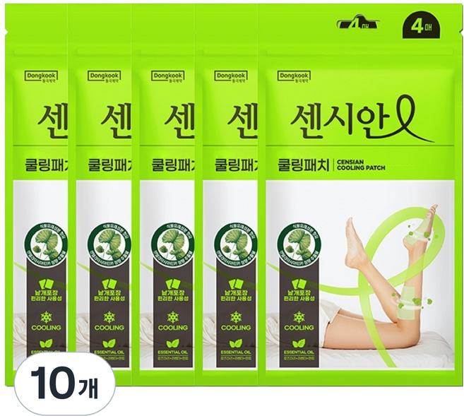 센시안 쿨링패치, 4매입, 10개, 10g