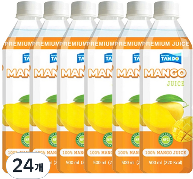 TANDO 망고 주스, 24개, 500ml