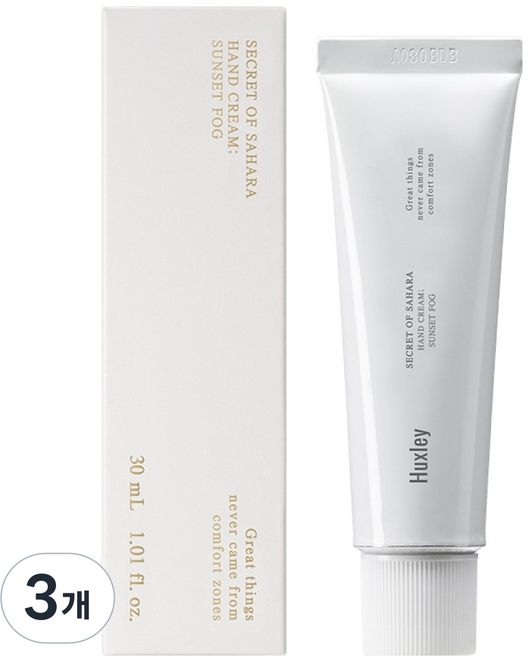 헉슬리 핸드크림 선셋 포그 시트러스향, 30ml, 3개