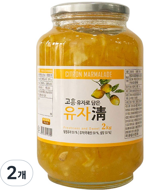 파낙스 전남 고흥 유자청, 2kg, 1개입, 2개
