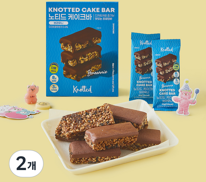 노티드 케이크바 브라우니, 30g, 2개, 12개입