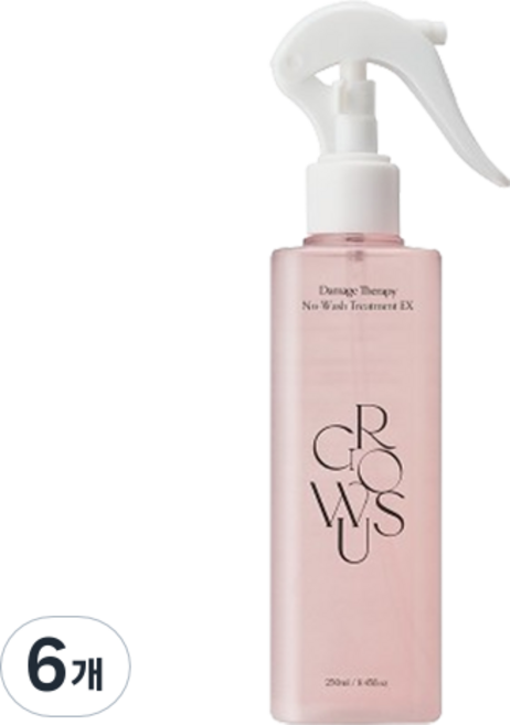 그로우어스 데미지 테라피 노워시 트리트먼트 EX, 250ml, 6개