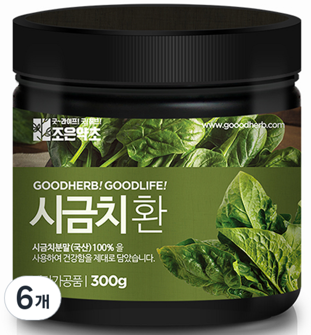 조은약초 프리미엄 시금치환, 6개, 300g