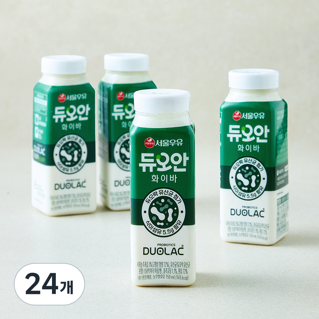 서울우유 듀오안 화이바, 24개, 1개입, 150ml