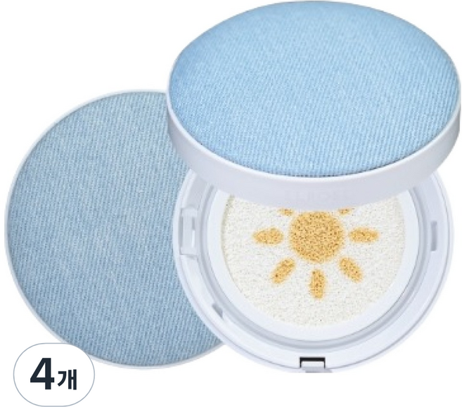 엘로엘 S8 YK 에디션 팡팡 선쿠션 데님 SPF50+ PA++++, 15g, 4개