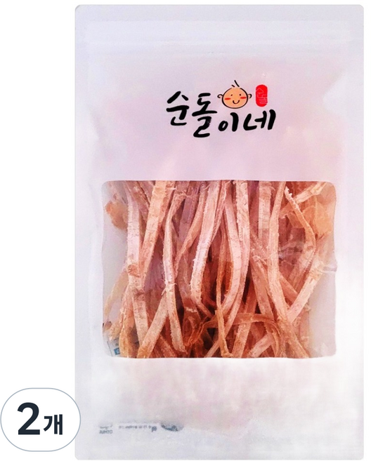 Soondol Q彈魷魚 乾魷魚 條狀 絲, 2個, 150g