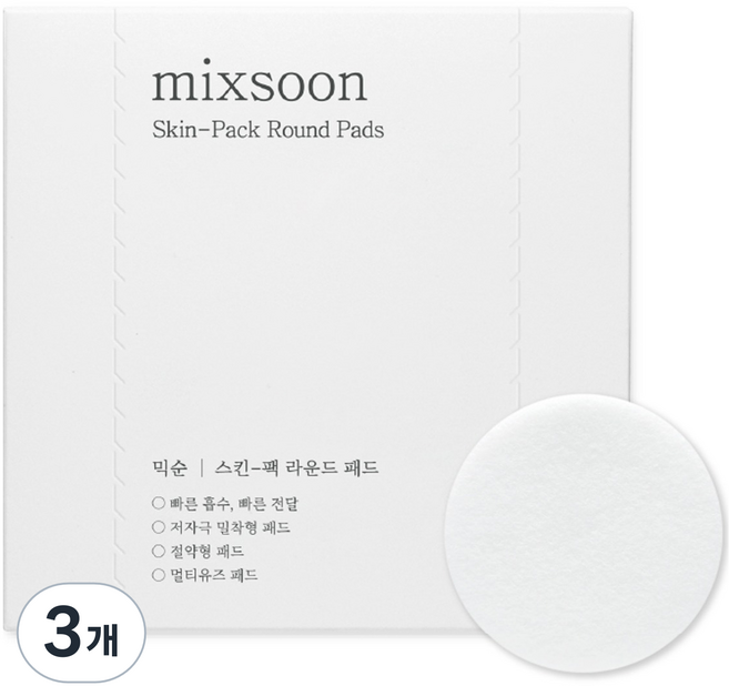믹순 스킨 팩 라운드 패드, 3개, 240개입