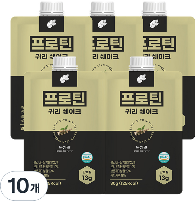 高蛋白燕麥奶昔 綠茶口味, 30g, 10包