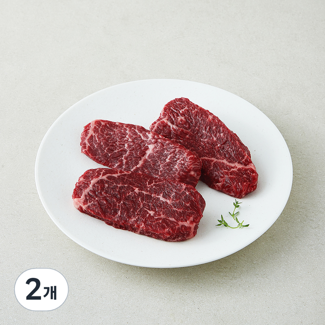 보리육촌 국내산 소고기 살치살 2등급 구이용 (냉장), 2개, 200g