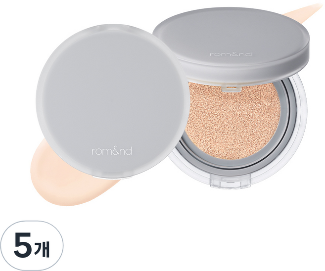 롬앤 누 제로 쿠션 파운데이션 15g, 01 포슬린17, 5개
