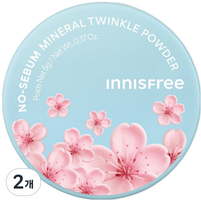 INNISFREE 控油礦物蜜粉, 櫻花, 2個