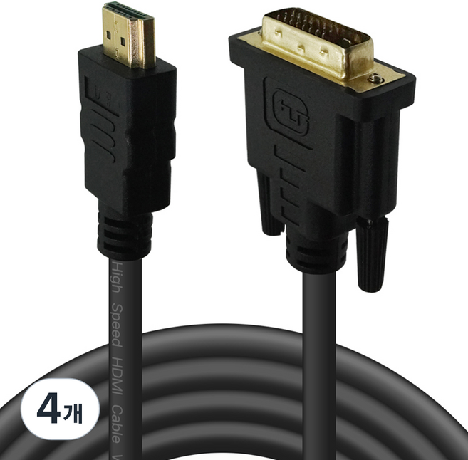 DW TMT DWS HDMI 2 to DVI 螢幕連接線, 1.5m, 4個