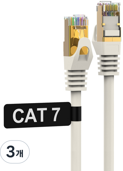 CAT 7 S FTP LSZH 阻燃純銅網路線 ML-7FLxxx, 단일색상, 3個, 50cm