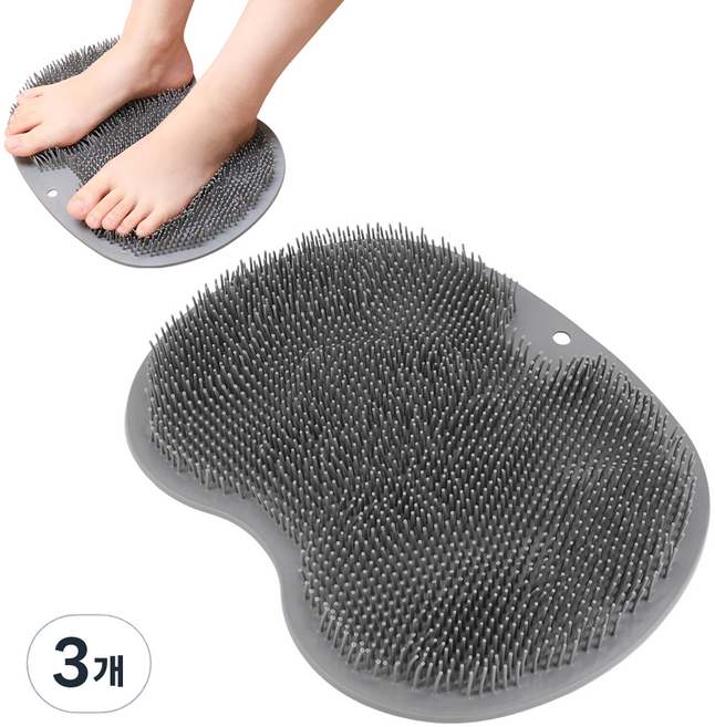 코멧 홈 풋브러쉬 매트 그레이, 1개입, 3개