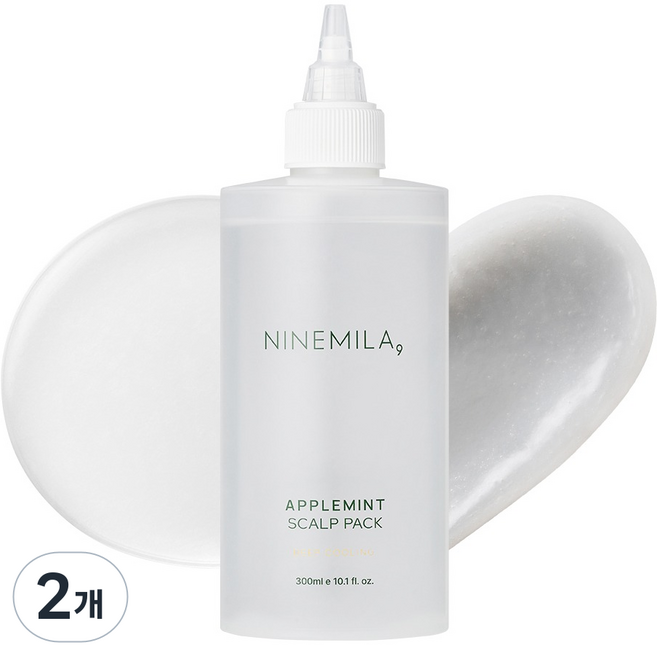나인밀라 애플민트 두피쿨링 스케일러팩, 2개, 300ml