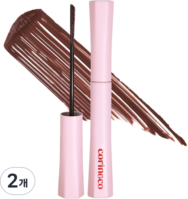 corinGco Mak-cara 纖長睫毛膏 5g, 02 巧克力棕, 2個