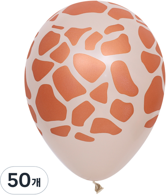 셈퍼텍스 기린프린트 풍선 30cm, 혼합색상, 50개